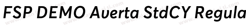 FSP DEMO Averta StdCY Regular字体转换
